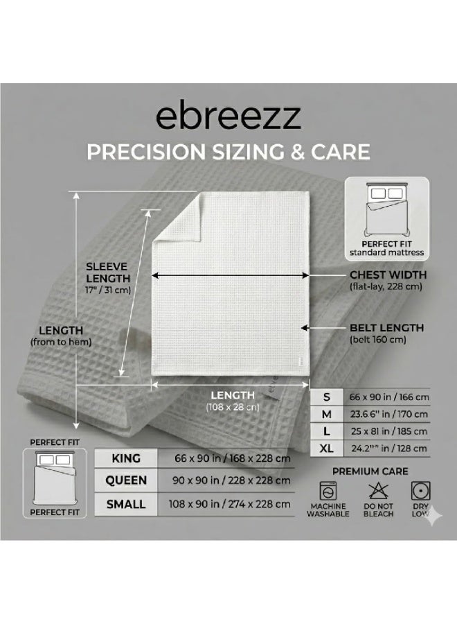 EBREEZZ Premium Waffle Cotton Blanket – 160×230 cm | 280 GSM - Image 2
