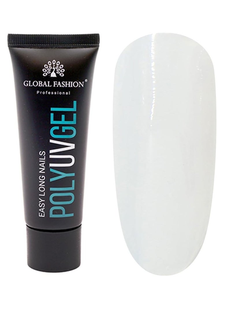 GLOBAL FASHION - Global Fashion Poly UV Gel: Long-Lasting, Durable, and Easy-to-Use Nail Enhancements | (09) TRANSPARENT - Image 1