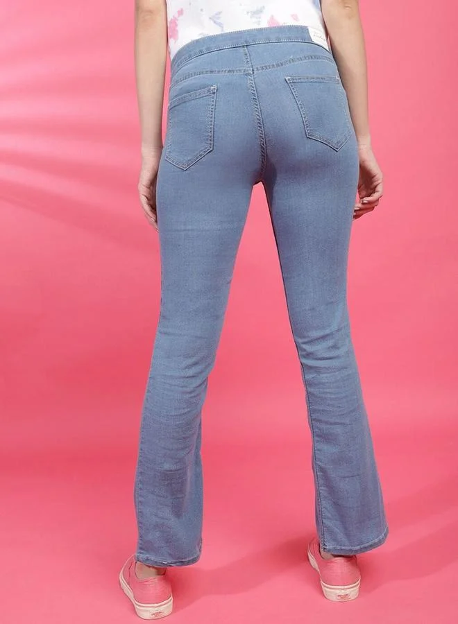 Freehand  Freehand Women Blue Mid Rise Bootcut Fit Jeans for Women | Best Price UAE