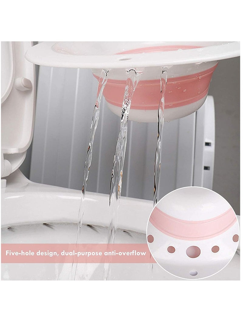 Arabest - Sitz Baths for Toilet Seat, Sitz Bath for Postpartum Care, Sitz Bath for Hemorrhoids with Flusher Pregnant Women Yoni Steam Seat,Soaking Basin for Inflammation Treatment,Fits Universal Toilet - Image 1