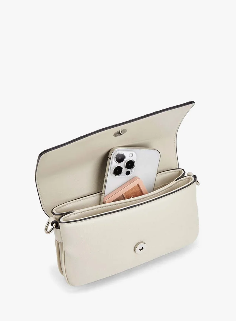 Celeste IVORY Monogram Print Crossbody Bag With Detachable Chain Strap for Women | Best Price UAE