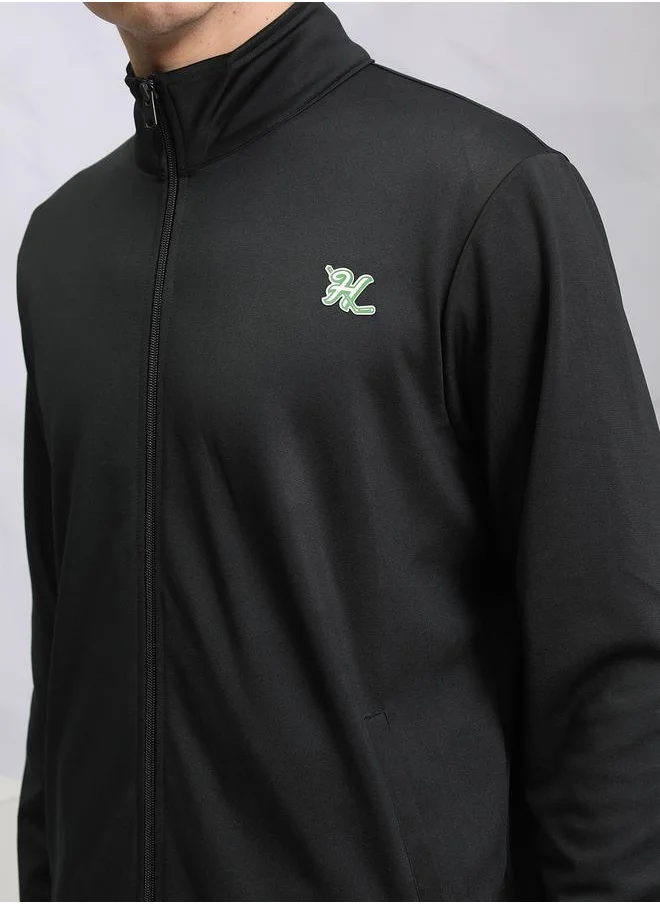 HIGHLANDER Logo Detail High Neck Zip Up Jacket