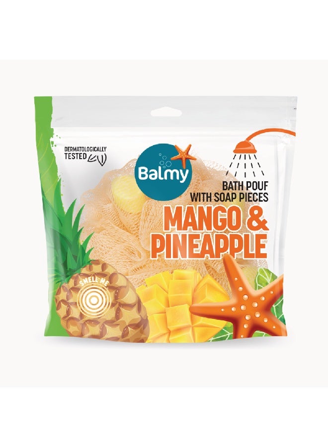 Balmy Bath Pouf with Mango & Pineapple Soap