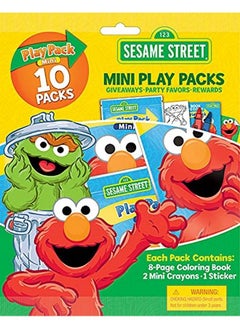 Bendon Sesame Street Mini Play Packs Each With Mini Coloring Book 2 Mini Crayons And A Sticker10Pack (Sesame Street)  - Image 1