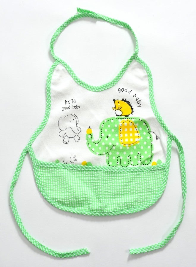 CUTEABLY Cotton Baby Feeding Bibs for 6-18 Months, Set of 2, Adjustable Strap - Image 3