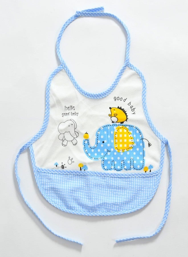 CUTEABLY Cotton Baby Feeding Bibs for 6-18 Months, Set of 2, Adjustable Strap - Image 4