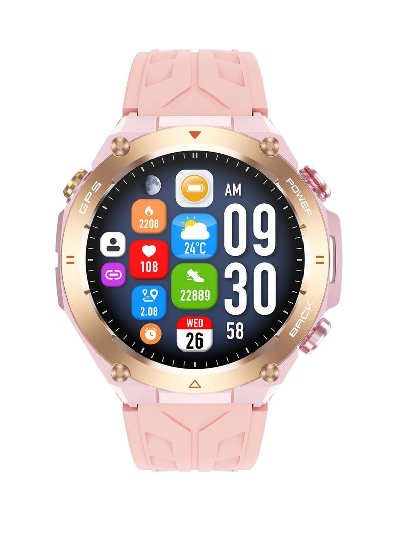 KC82 Smart Watch, Barometric Compass Sports Watch, Comfortable And Lightweight Smart Wrist Watch With Blood Oxygen Heart Rate Monitoring, (1pc, Pink) - Image 1