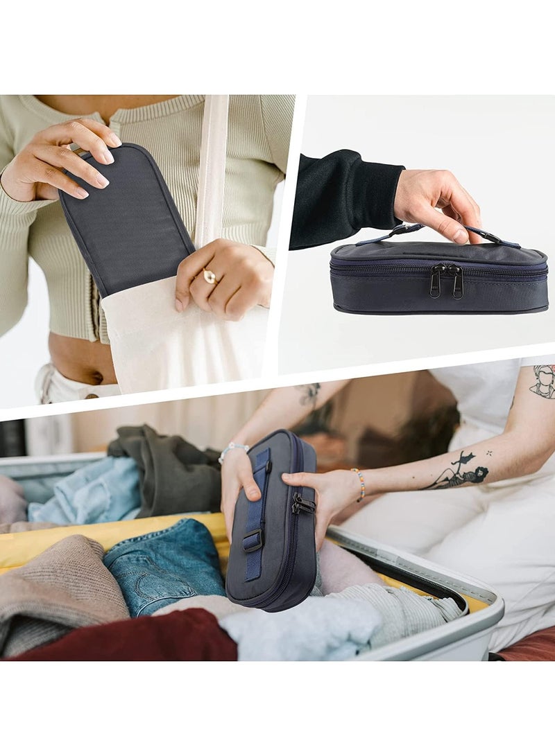 حقيبة سفر مبردة للأنسولين، حقيبة سفر لمرضى السكري لحمل أقلام الأنسولين والإبر ولوازم مرضى السكري، حقيبة صغيرة معزولة لحمل الأدوية مع كمادات ثلج معتمدة من إدارة أمن النقل (TSA) - Image 4