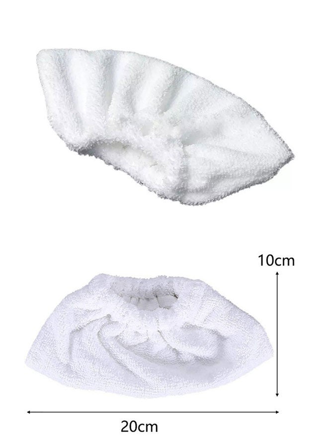 3 Pcs Microfibre Cloth Cover Replacement for Karcher, Washable Replacement Cloth Terry Steam Mop Pads Compatible with Karcher Steam Cleaner, White - Image 2