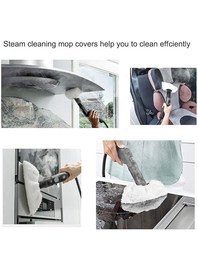 3 Pcs Microfibre Cloth Cover Replacement for Karcher, Washable Replacement Cloth Terry Steam Mop Pads Compatible with Karcher Steam Cleaner, White - Image 4