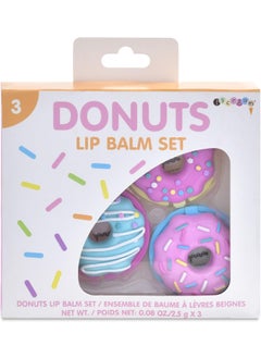 iscream iscream Sprinkle Donuts Shaped Watermelon Strawberry  Vanilla Scent Lip Balm Trio 