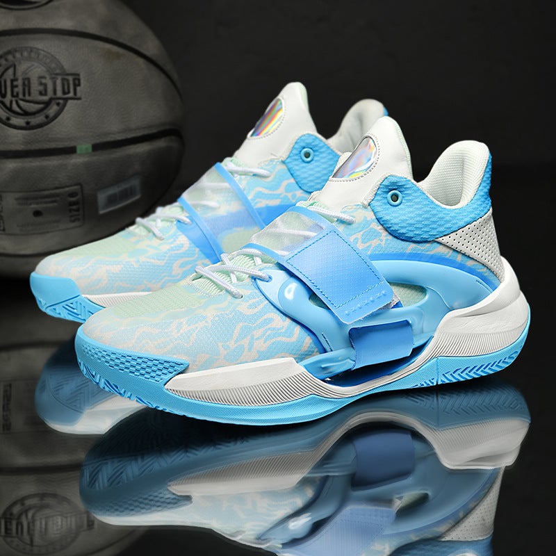 Luminous Velcro Basketball Shoes For Teenagers And Students High-Top Sports Shoes For Men And Women, Middle And Large Children, Cement Floor Basketball Training - Image 5
