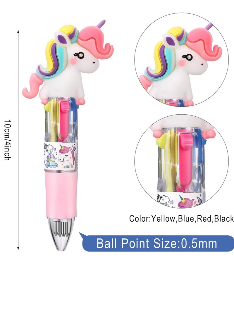 KASTWAVE 12 Pieces Mini Unicorn Dinosaur Pen Multicolor Unicorn Dinosaur Ballpoint Pen Retractable Gel Ink Unicorn Dinosaur Pen Shuttle Pen for Kid Office School Party Favor - Image 5