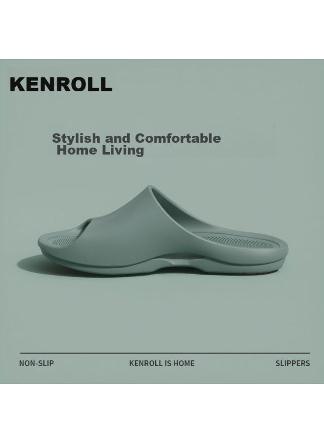 Kenroll Men's And Women's Non-slip Bathroom Slippers, Comfortable Foot Feel, Rebound Soft Slippers, Oak Green, Size 40/41 - Image 1