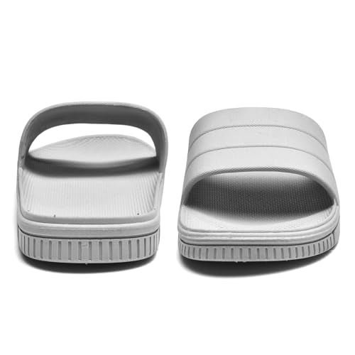 clootess Shower Slide Shoes for Men and Women Home Sandal Bath Slipper Indoor House Pool College Dorm Non-Slip Grey 40.41 - Image 4