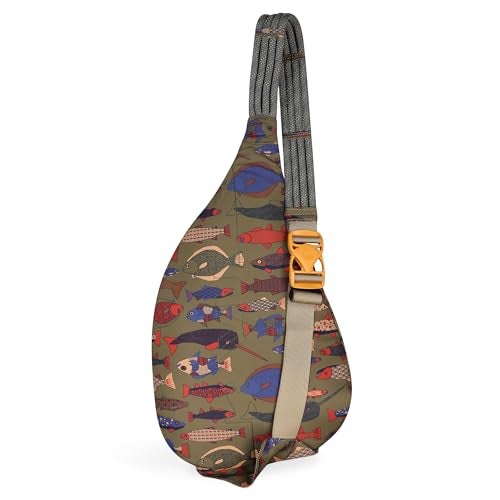 KAVU Slingback Pack with Adjustable Rope Shoulder Strap Fish Tessellate - Image 3