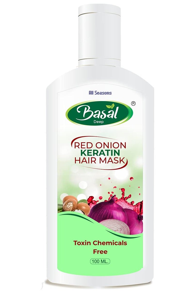 Basal Deep Red Onion Keratin Hair Mask 100 ML Hair Straightening Cream - Image 1