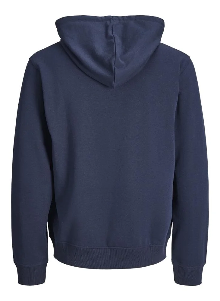 JACK & JONES Logo zip Through Sweat Hood