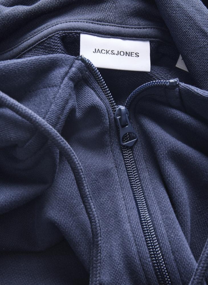 JACK & JONES Logo zip Through Sweat Hood - Image 3