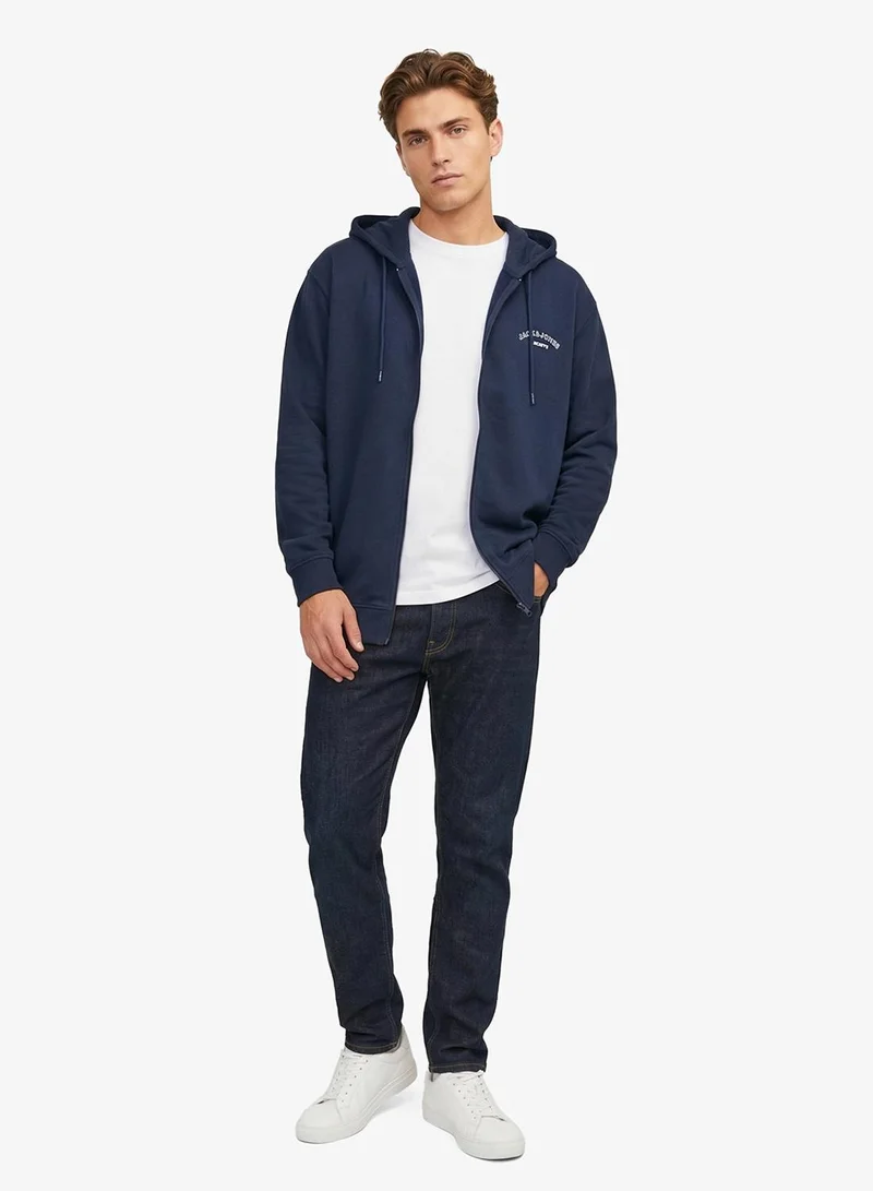 Logo zip Through Sweat Hood