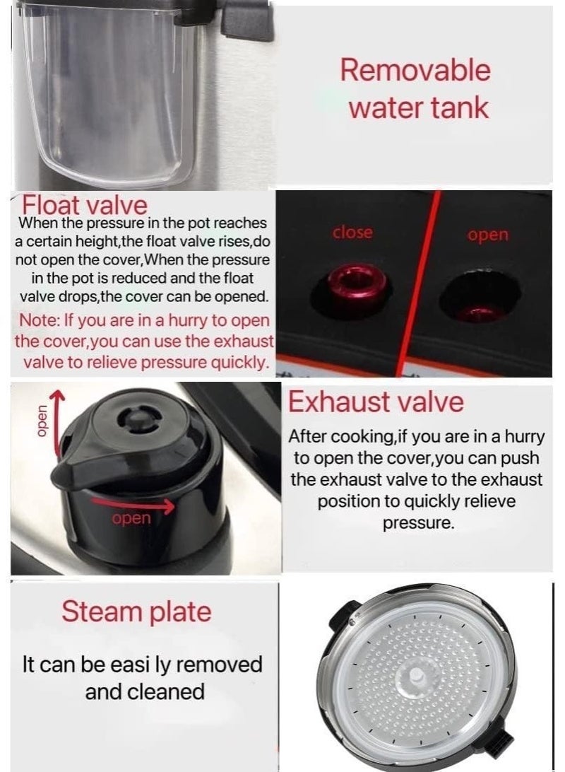 Wtrtr 6 L Electric Pressure Cooker. Instant Cooking,1 year warranty (6L) - Image 5