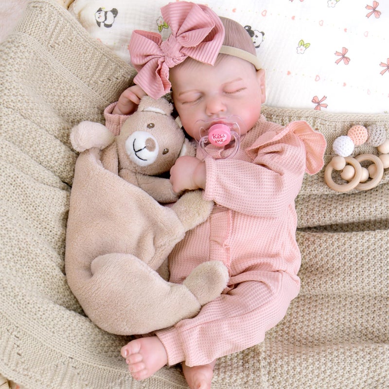 Aori Lifelike Reborn Baby Dolls  20Inch Realistic Newborn Real Life Baby Girl Doll with Poseable Limbs and Feeding Kit Set for Kids 3 - Image 3