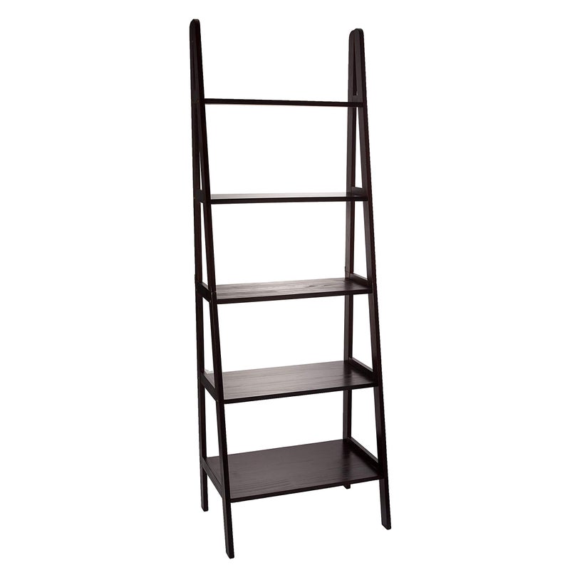 Casual Home Casual Home 100 Solid Wood 5Shelf Ladder Bookcase Standard Espresso 