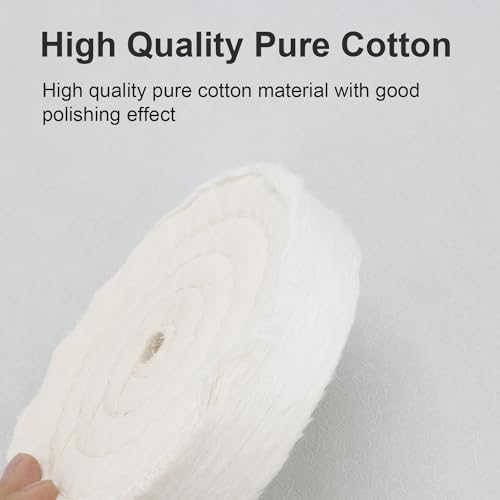 SCOTTCHEN Cotton Buffing Wheel 6 inch Extra Thick Spiral Sewn Polishing Pad for Bench Grinder Tool with 1/2" Arbor Hole(70 Ply) 1PCS - Image 4