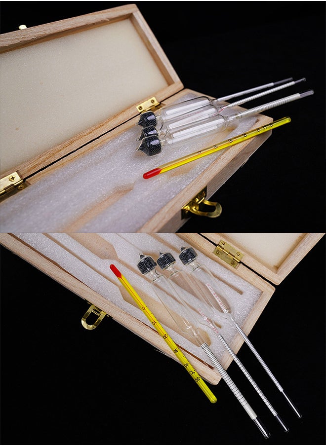 Generic - Hydrometer Alcoholmeter ABV Test Kit for Homebrew Including Thermometer and Storage Case - Image 1