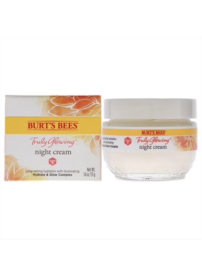 Burt's Bees Burts Bees Truly Glowing Night Cream Unisex 1.8 oz, White (I0115908) - Image 1