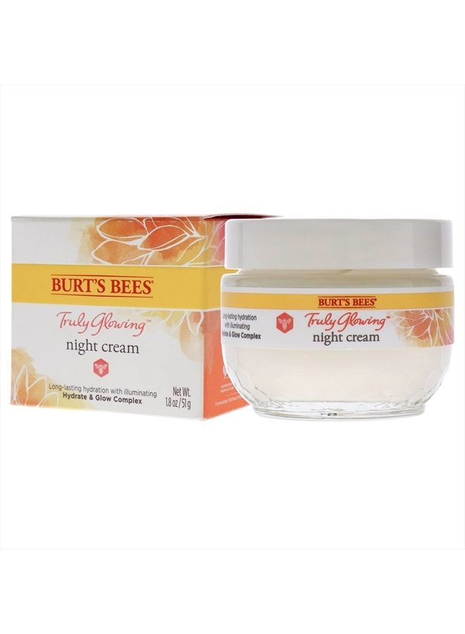 Burt's Bees Burts Bees Truly Glowing Night Cream Unisex 1.8 oz, White (I0115908) - Image 4