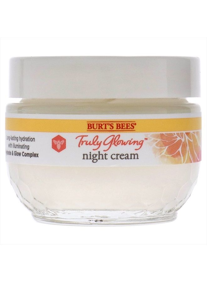 Burt's Bees Burts Bees Truly Glowing Night Cream Unisex 1.8 oz, White (I0115908) - Image 2