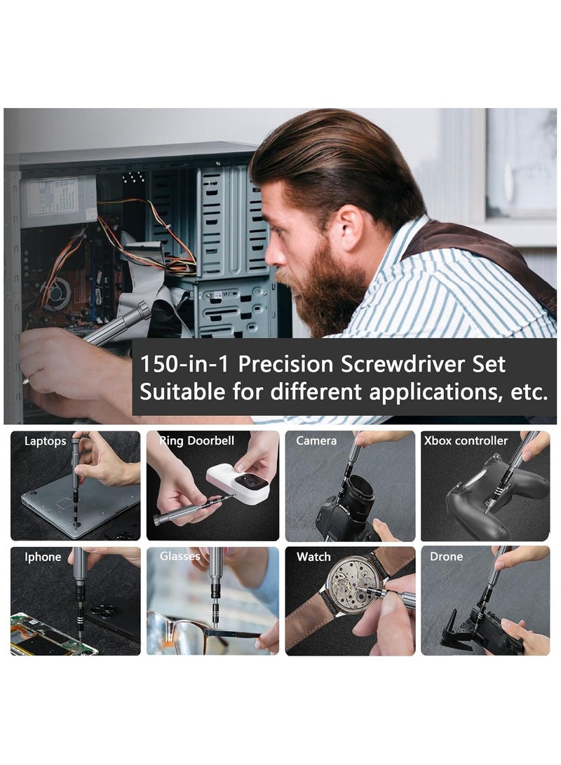 150-in-1 Precision Screwdriver Set – Mini Repair Tool Kit with Case for PC, Laptop, iPhone, MacBook, Watches, PS5, Xbox, and More - Image 5