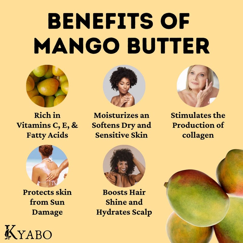 Kyabo 100% Pure Mango Butter, Raw, Organic, & Unrefined, Chemical-Free, Natural Skin Moisturizer, Great for DIY Body Butters, Lip Balm, Sun tanning Soaps, & Lotions (5 lb) - Image 3