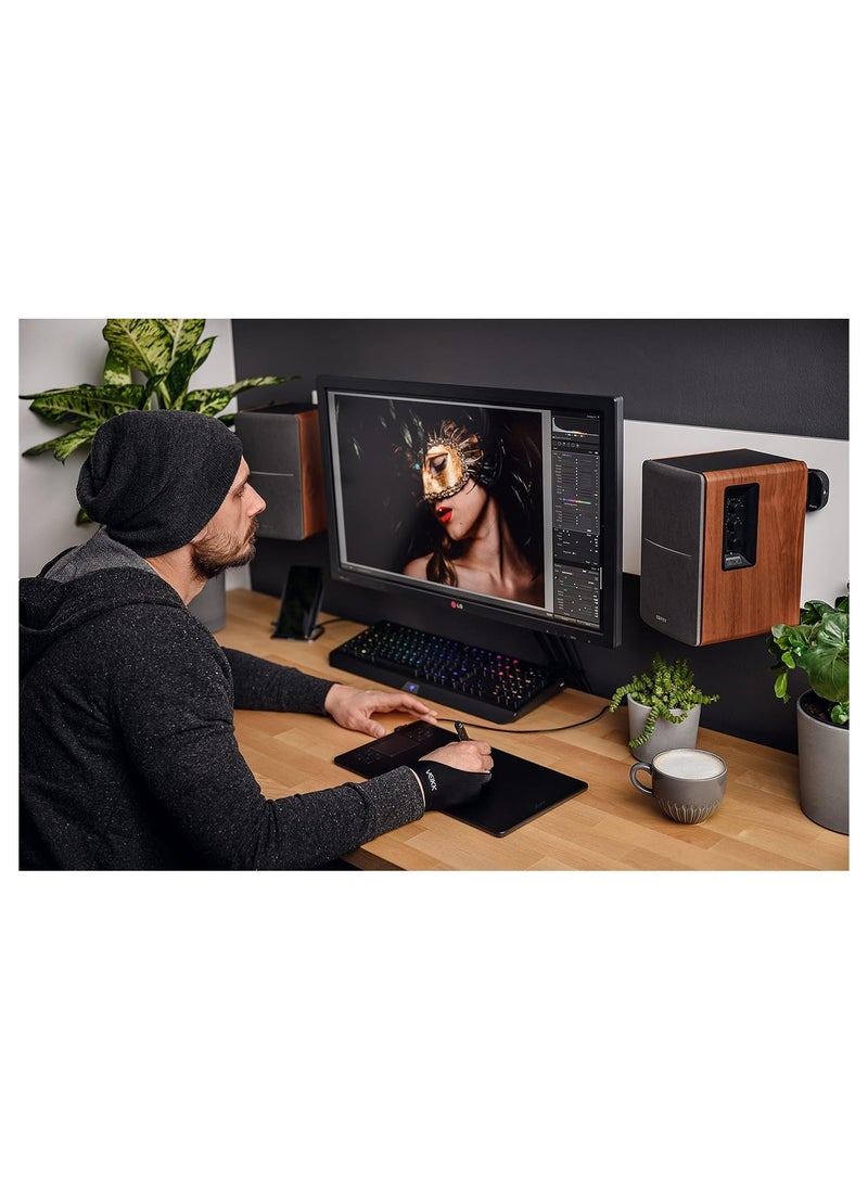 Veikk - A50 10x6" Graphic Drawing Tablet with Battery-Free Stylus, 8192 Pressure Levels, 8 Shortcut Keys, Smart Touchpad, Tilt Support - Image 1