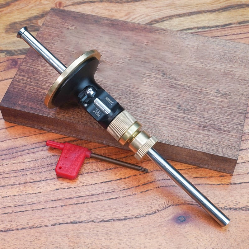 Ganwei Wheel Marking Gauge Woodworking Marking Scriber Kit Aluminium Alloy Wood Marking Tools Wood Scribe Tool Marking Gauges for Woodworking Wood Marking 0-120mm - Image 4