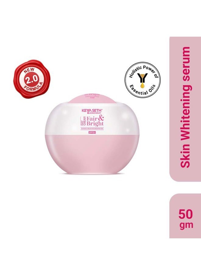 Keya Seth Aromatherapy “Fair & Bright” Day Cream Skin Whitening Brightening Nourishing natural & Anti Spot Fairness Moisturizer SPF 15 Enriched with Pure Essential Oil. - Image 2