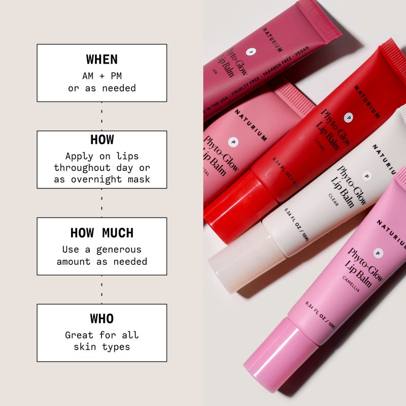 Naturium Phyto-Glow Lip Balm, Hydrating Lip Care with a Glossy Finish, 0.34 oz Lychee - Image 3