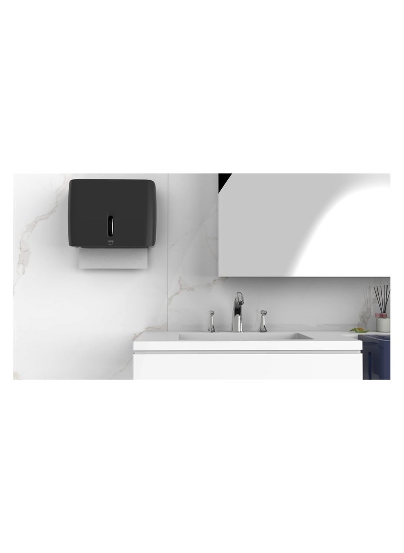SYOSI - Paper Towel Dispenser Wall Mount, Commercial with Key Lock Compact Multifold Paper Towels Dispenser Wall Mount, Dustproof Multifold Commercial Tissue Holder for Home Kitchen Office Bathroom - Image 1