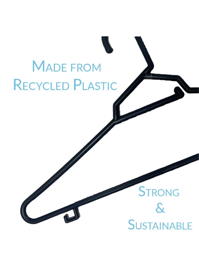Ethic Solutions 36pcs of 17" Plastic Round Hangers – 17 Inch Length x 8.9 Inch Height – Durable Clothes Hangers for Shirts, Pants, Coats, Closet & Retail Use – Black - Image 5