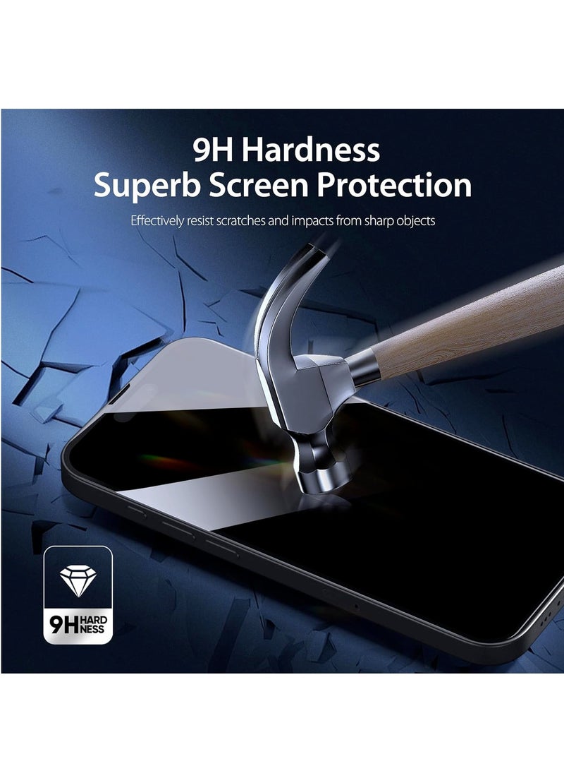 DUSALA Privacy Glass for iPhone 15 Plus Screen Protector Anti-Spy Tempered Glass Film 9H Hardness Scratch Resistant Bubble Free Anti Spy Tempered Glass - Image 5