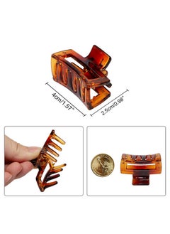 cobinaan Small Tiny Claw Hair Clips for Women Girls for Thin/Medium Thick Hair, 1.5 Inch Mini Hair Jaw Clips Matte Rectangle Nonslip Clip with Gift Box (Matte+shiny color series)  - Image 2