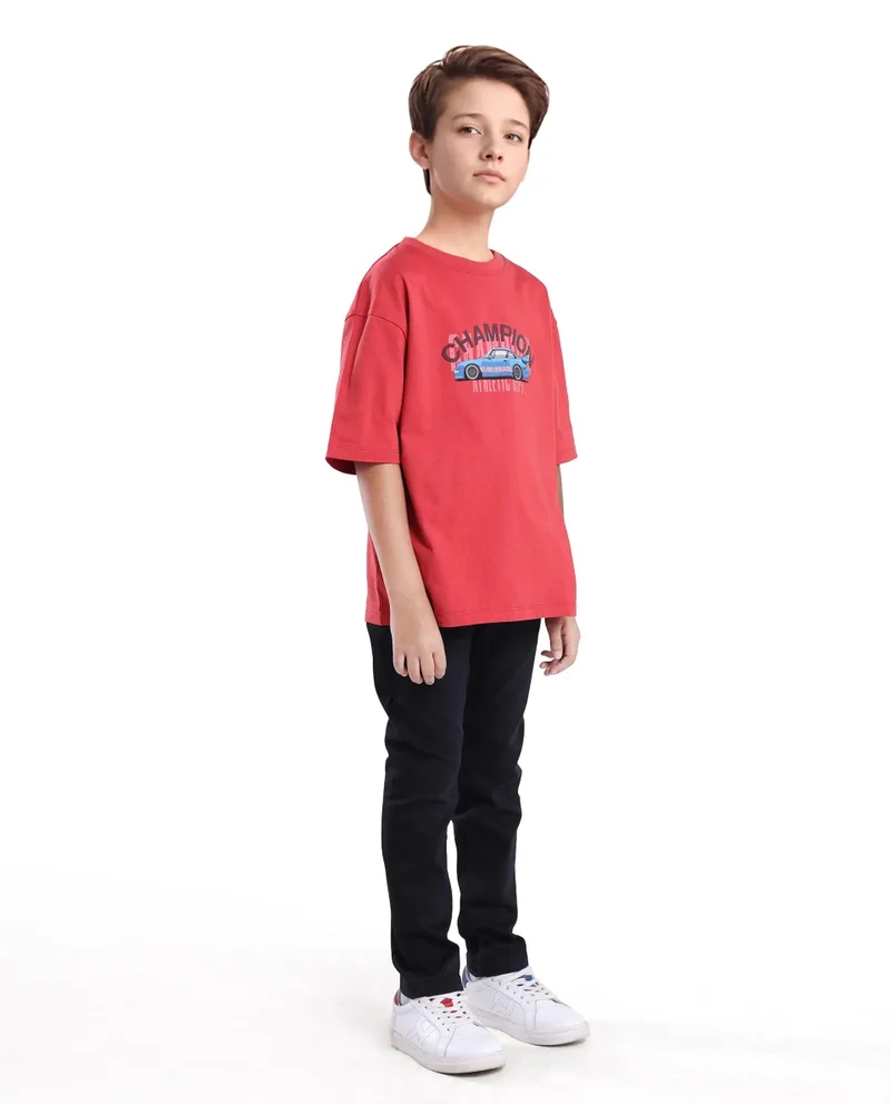 رير ونز Rare Ones Kids Jace-K Black Cotton Solid Button And Zip Closure Slim Fit Fit Jeans