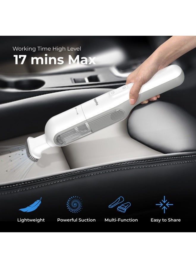 blupebble V12H Cordless Handheld Vacuum Cleaner | 15000Pa High Suction | Portable Car & Home Use | Rechargeable with Type-C Fast Charging | Lightweight & Low Noise | Washable HEPA Filter  - Image 4