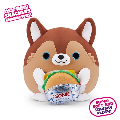 Snackles Series 2 Puppy & Sonic Burger 8 Inch Plush by ZURU, Ultra Soft Plush, Collectible Plush with Real Licensed Brands, Stuffed Animal, Giftable - Image 2