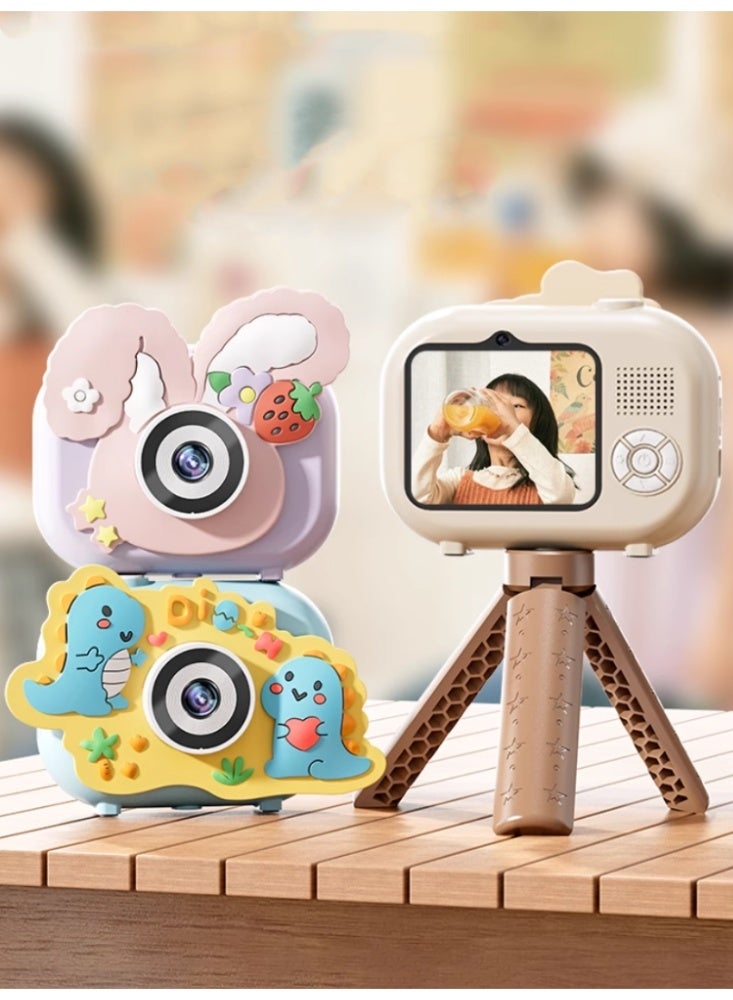 Children's Camera Can Take Photos. Baby's Birthday Gift. Children's Digital Camera【 Top of the line 64G card 】 Hug Bear-9600W Ultra Clear Screen+Tripod - Image 2