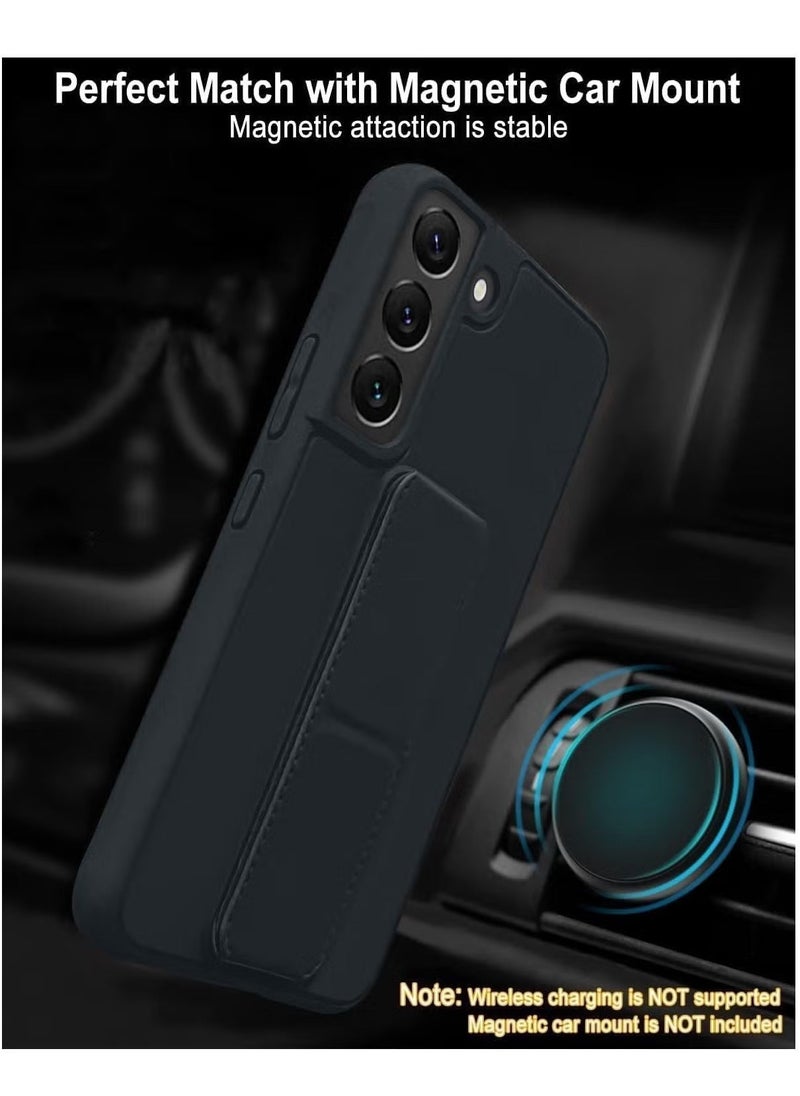 JAJEEK غطاء خلفي مع حامل لجهاز سامسونج جالاكسي A25 - حامل مغناطيسي، سيليكون ناعم، حامل أفقي ورأسي، حزام للمعصم، حماية كاملة، مقاوم للخدوش، تشطيب غير لامع لجهاز سامسونج جالاكسي A25 - Image 5