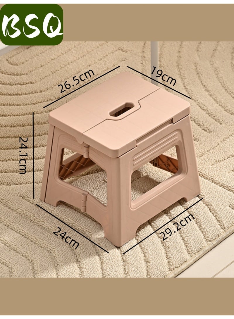BSQ Portable folding stool | foldable stool | folding chair | Folding Step Stools for Kids and Adults | Small Portable Lightweight Plastic Foldable Step Stool for Kitchen Bedroom Bathroom Living Room Indoor Outdoor Use - Image 4