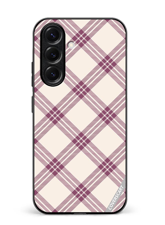 VR CREATIVE Protective Case Cover For Samsung Galaxy S25 Plus Tartan Scotland Seamless Plaid Design Multicolour