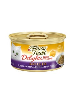 Fancy Feast Fancy Feast Purina Delights with Cheddar Grilled Turkey & Cheddar Cheese Flavor in Gravy (12-CANS) (NET WT 3 OZ Each)  - Image 1